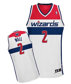 NBA Washington Wizards 2 John Wall Authentic White Jerseys